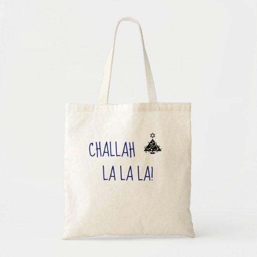 Tote Bag Noël Hanoukka Chrismukkah Challah La La La (Devant)