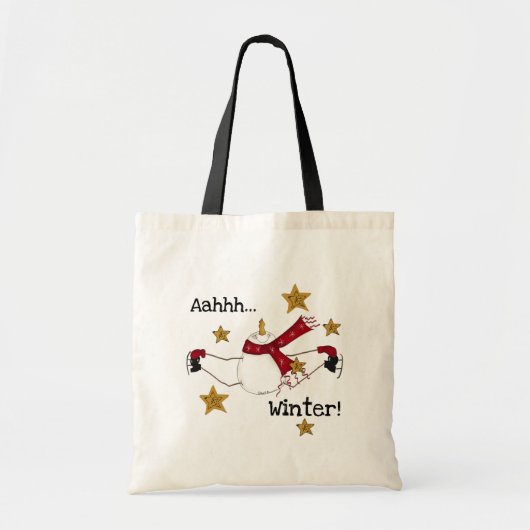 Tote Bag Noël hiver Snowman (Devant)