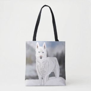 Tote Bag Noël Husky de Sibérie