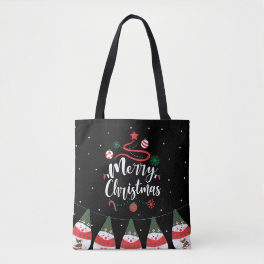 Tote Bag Noël Jingle Bells Joyeuse Salutations Collection (Devant)