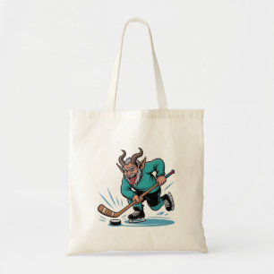 Tote Bag Noël Joue au Hockey sur Glace Spooky Noël Sport