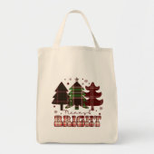 Tote Bag Noël Joyeux et lumineux (Devant)
