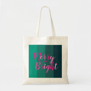 Tote Bag Noël Joyeux et rose vert clair