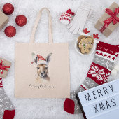 Tote Bag Noël Kangaroo, personnalisable