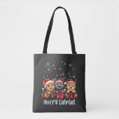 Tote Bag Noël Kitty Chats Joyeux Catmas (Devant)