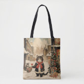 Tote Bag Noël Kitty Snowy (Devant)