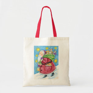 Tote Bag Noël mignon, Père Noël avec chatons et chats !