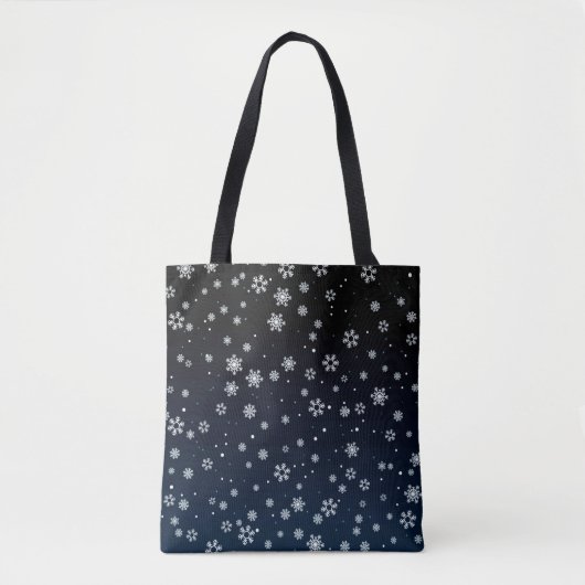 Tote Bag Noël : Motif de neige (Devant)