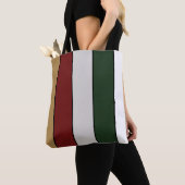 Tote Bag Noël Or Vert Rouge Argent Et Blancs (De près)