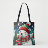 Tote Bag Noël Ours Polaire Capriceux (Devant)