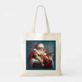 Tote Bag Noël Père Noël avec enfants 4 (Dos)