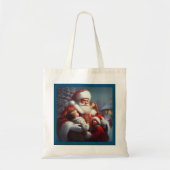 Tote Bag Noël Père Noël avec enfants 4 (Devant)