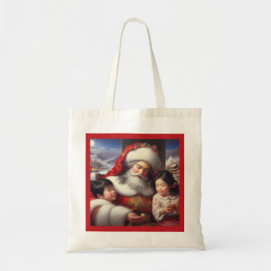 Tote Bag Noël Père Noël avec enfants 5