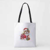Tote Bag Noël Père Noël Shih Tzu Chien Chien Chien Shih (Devant)