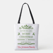 Tote Bag Noël personnalisable (Dos)