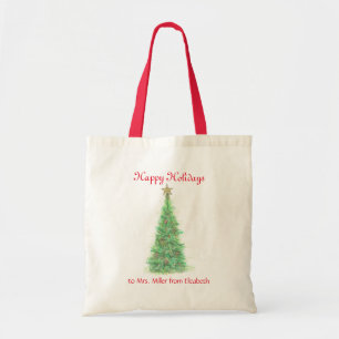 Tote Bag Noël personnalisé de professeur