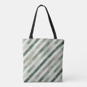 Tote Bag Noël Rayures Vertes Crème Chaude (Dos)