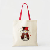 Tote Bag Noël Red Snowman (Devant)