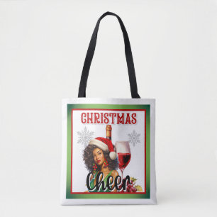 Tote Bag Noël Rétro Pin-Up de Joie
