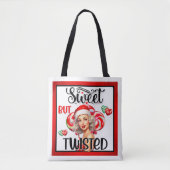 Tote Bag Noël Rétro Sucré et Twisté Pin-Up (Devant)