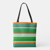 Tote Bag Noël rouge vert créatif rayé design (Dos)