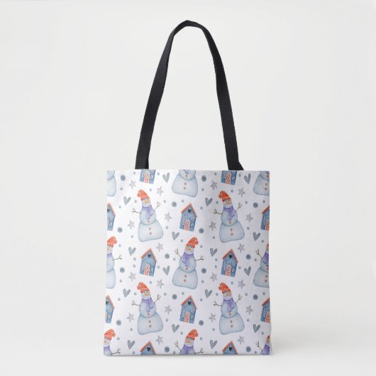 Tote Bag Noël Snowman vacances Motif sans mer (Devant)