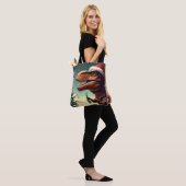 Tote Bag Noël T-Rex 4 (Sur le modèle)