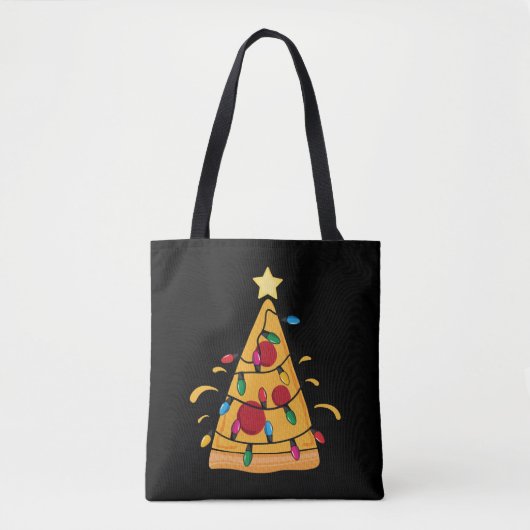 Tote Bag Noël TShirt pour enfants garçons Pizza Xmas Tree (Devant)