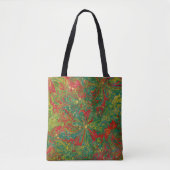 Tote Bag Noel Vert Rouge Or abstrait marbré (Devant)