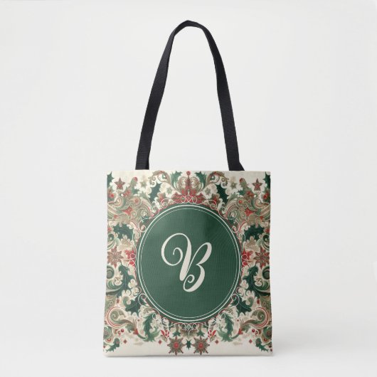 Tote Bag Noël Victorien/Classique/Vintage (Devant)