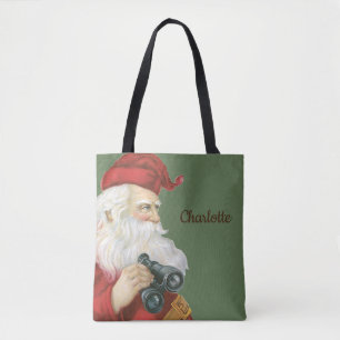Tote Bag Noël vintage, antique victorienne Santa Claus