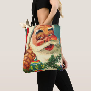 Tote Bag Noël Vintage, Jolly Retro 50's Père Noël