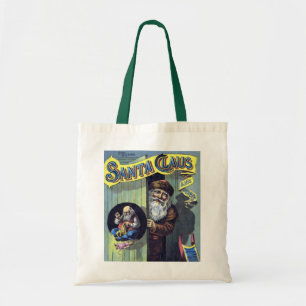 Tote Bag Noël vintage, le Père Noël et son oeuvre