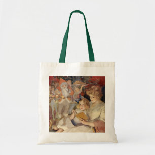 Tote Bag Noël vintage, mère lisant un conte de bonne nuit