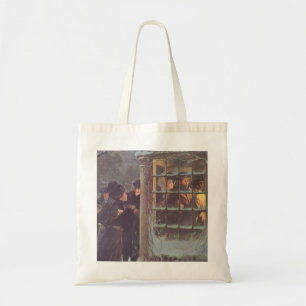 Tote Bag Noël vintage, personnes victoriennes à une fête