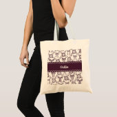 Tote Bag Nœud bordeaux coquette (Devant (produit))