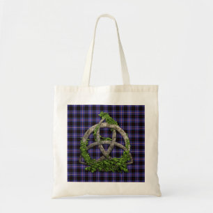 Tote Bag Noeud de trinité et tartan celtiques de Dunlap de