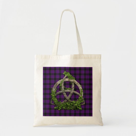 Tote Bag Noeud de trinité et tartan celtiques de Laird de (Devant)