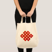 Tote Bag Noeud éternel de bouddhisme de karma de mandala (Devant (produit))