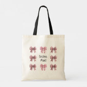 Tote Bag Nœud Rose Coquette de Mariage (Dos)