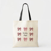 Tote Bag Nœud Rose Coquette de Mariage (Devant)