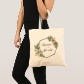 Tote Bag Nœuds Floraux Rose Pâle Mère de la Mariée (Devant (produit))