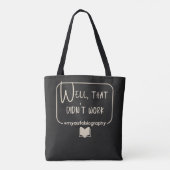 Tote Bag Noir Blanc Funny Pessimiste Défaillance Autobiogra (Dos)