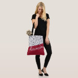 Tote Bag Noir Blanc Rouge moderne Personnalisé<br><div class="desc">Faites votre propre Motif de brosse noir blanc  personnalisé ajouter votre propre sac modèle texte de Ricaso - ajoutez votre propre nom / texte à ce sac cool</div>