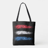 Tote Bag ** Noir de drapeau Abstrait américain moderne (Dos)
