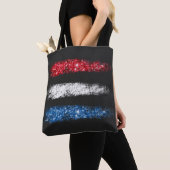 Tote Bag ** Noir de drapeau Abstrait américain moderne (De près)