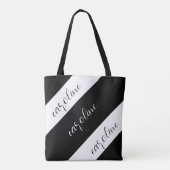 Tote Bag Noir et blanc avec des fines touches chics (Dos)