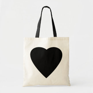 Tote Bag Noir et Blanc Love Heart Design.