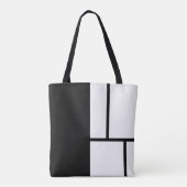 Tote Bag Noir et blanc moderne (Dos)