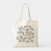 Tote Bag Noir et blanc Moderne Simple Dandelion Floral (Dos)